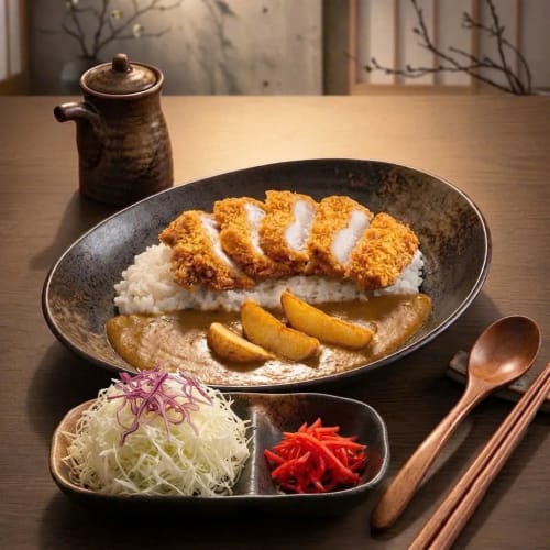 TÔ CƠM CÀ RI THỊT GÀ CHIÊN XÙ - TORI KATSU CURRY