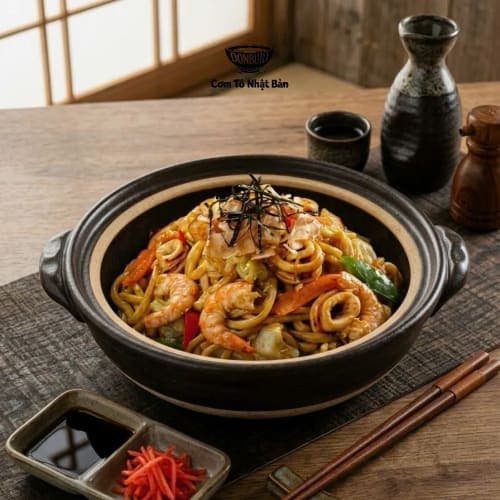 MÌ UDON XÀO HẢI SẢN-UDON SEAFOOD ITAME
