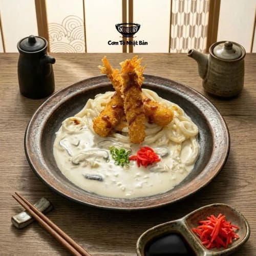 MÌ UDON XỐT KEM NẤM MISO - TÔM CHIÊN XÙ