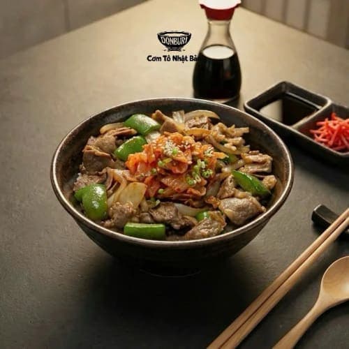 TÔ CƠM BÒ MỸ KIMCHI
