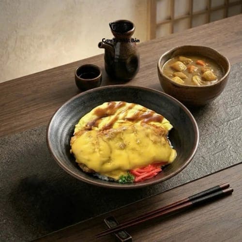 TÔ CƠM PHÔ MAI CÀ RI THỊT GÀ CHIÊN XÙ