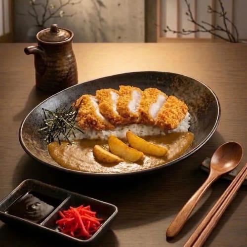 TÔ CƠM CÀ RI THỊT GÀ CHIÊN XÙ - TORI KATSU CURRY