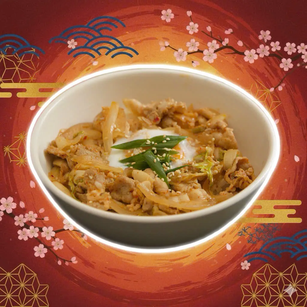 TÔ CƠM THỊT HEO XÀO KIM - BUTA KIM CHI ITAME