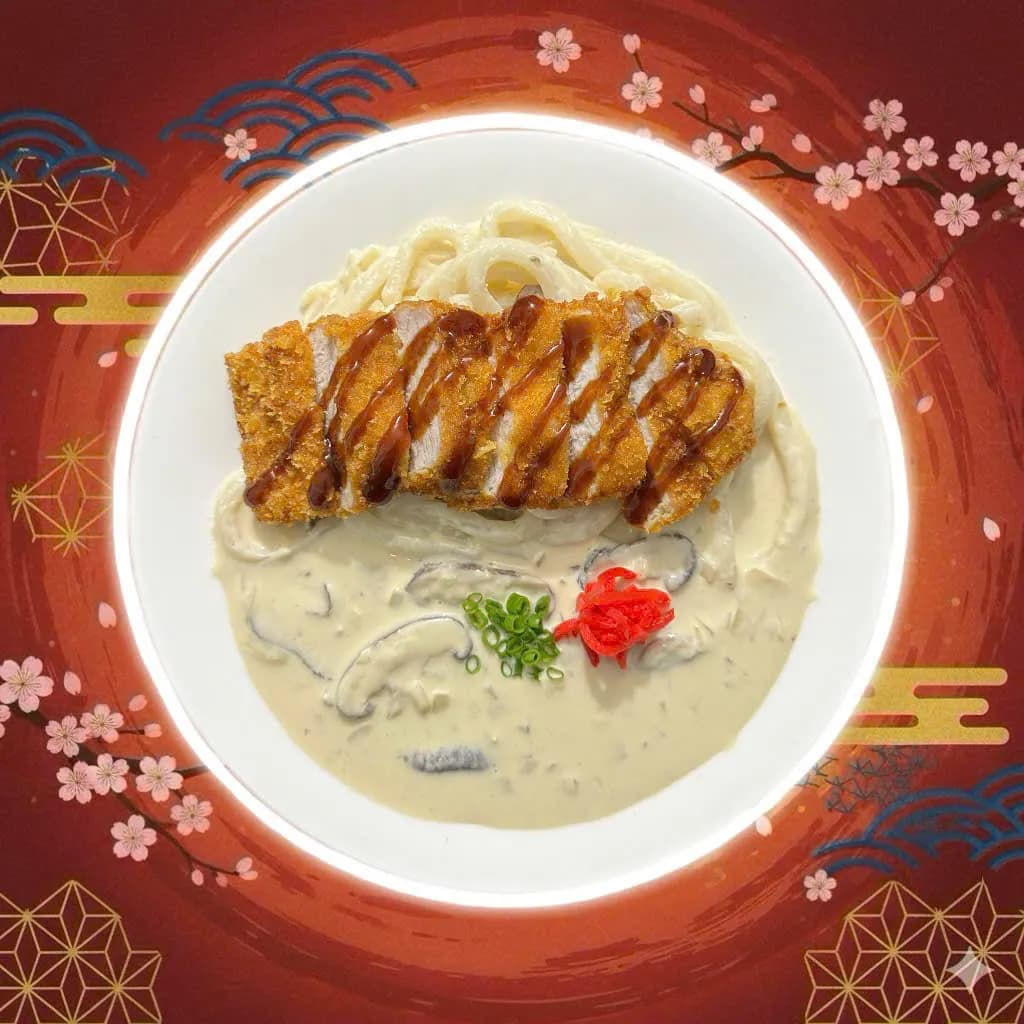 MÌ UDON XỐT KEM NẤM MISO - GÀ CHIÊN XÙ