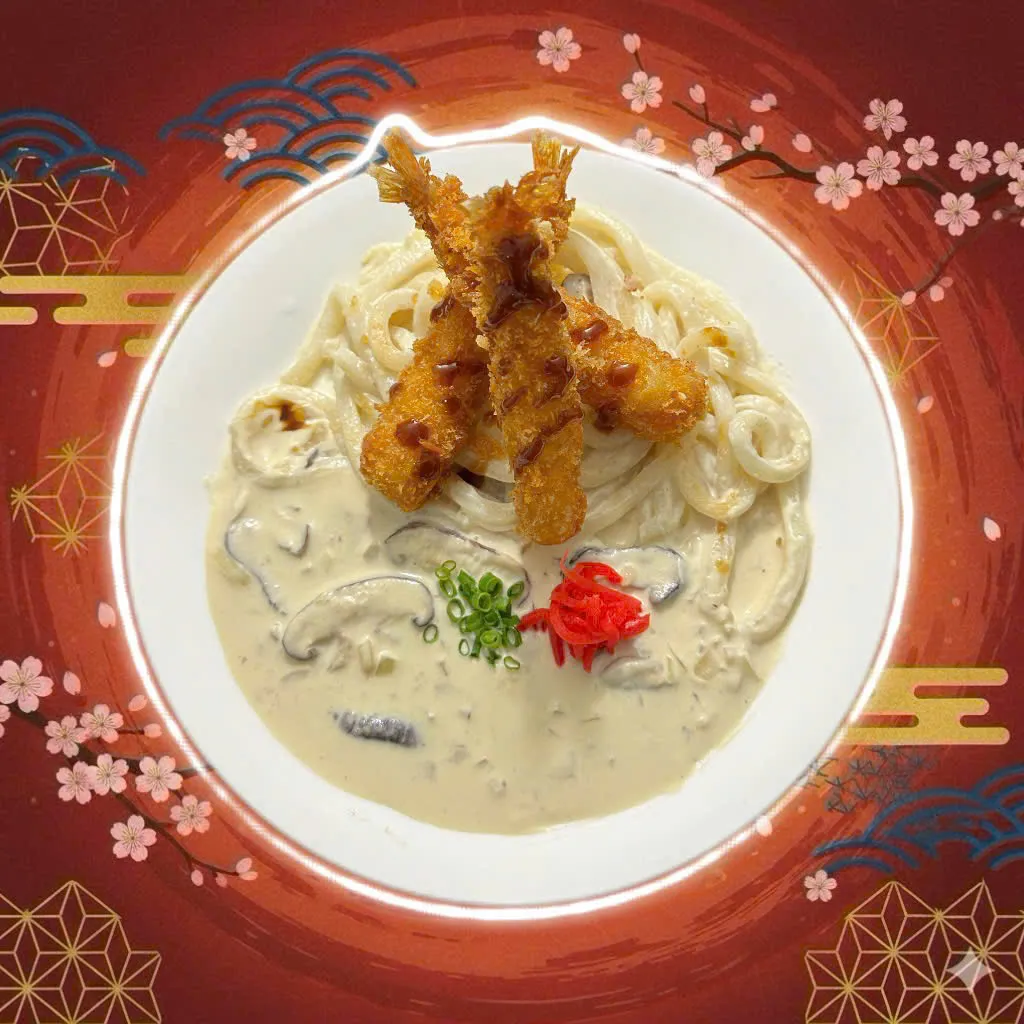 MÌ UDON XỐT KEM NẤM MISO - TÔM CHIÊN XÙ